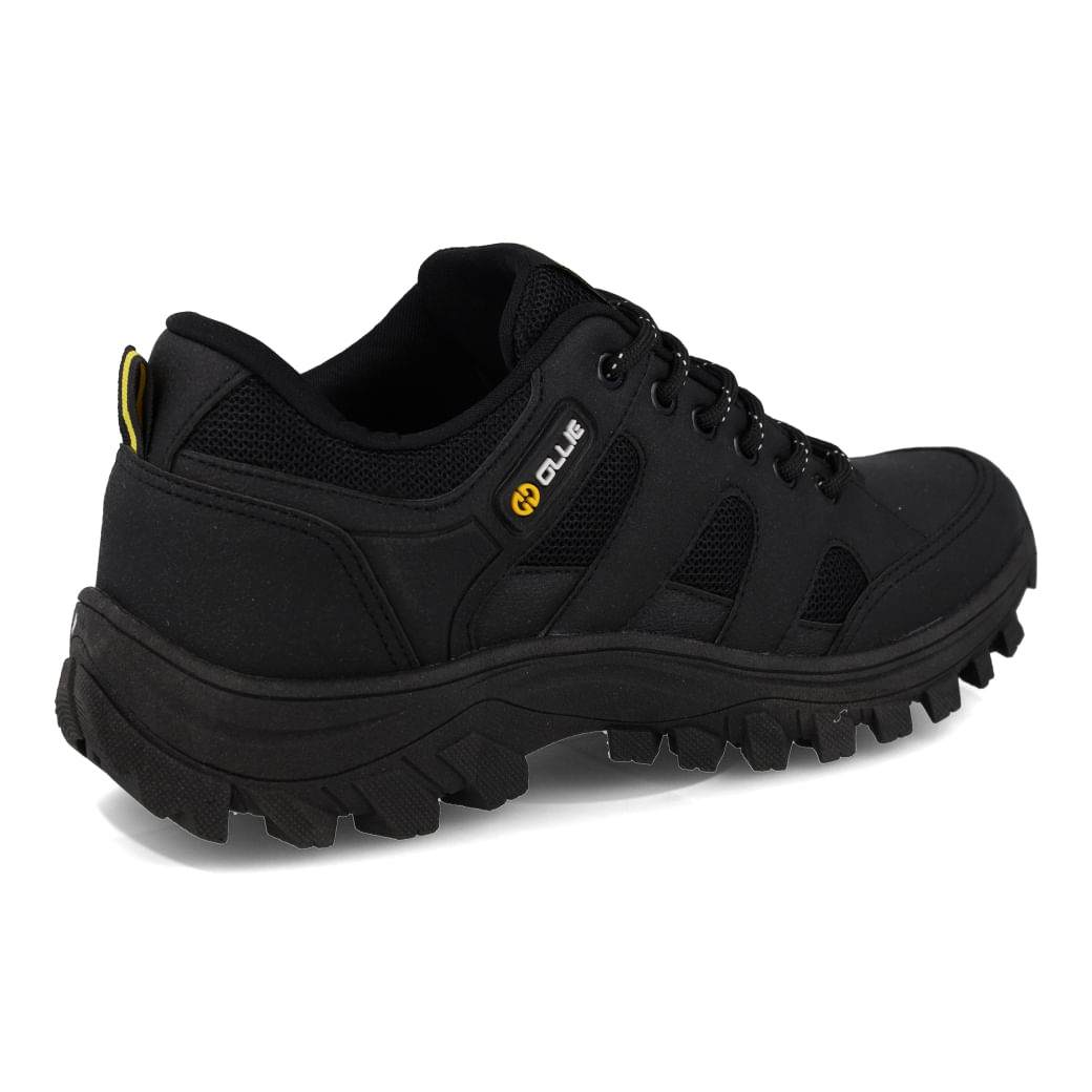 Tênis Ollie Adventure Broncos masculino preto em destaque mostrando detalhes do solado e conforto